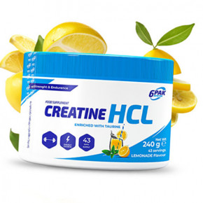 Creatine Hydrochloride and Taurine 6Pak Creatine HCL 240g Lemonade (31350003)