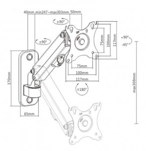  Gembird MA-WA1-01 (VESA100100) 3