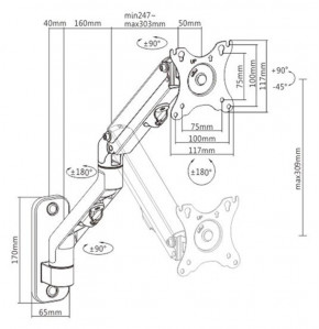  Gembird MA-WA1-02 (VESA100100) 3