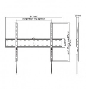  Gembird WM-70F-01 (VESA600400) 3