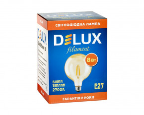   Delux Globe G125 8 E27 2700 amber filament 4