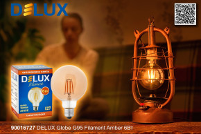   Delux Globe G95 6 E27 2700 amber filament 5