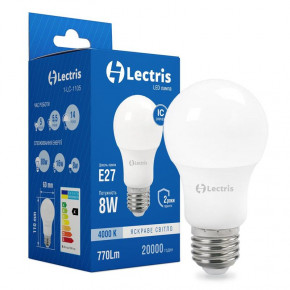  LED Lectris A60 1-LC-1105 8W 4000K E27