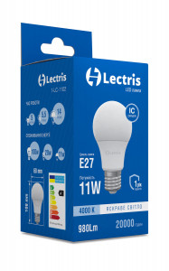  LED Lectris A60 11W 4000K 220V E27 3