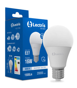  LED Lectris A65 16W 4000K 220V E27