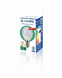   Ledex G45-6W-E14-570lm-3000-(LX-100869) 3