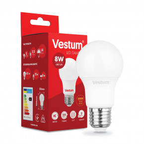  LED Vestum A55 8W 3000K 220V E27 3