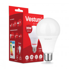  LED Vestum A70 20W 4100K 220V E27