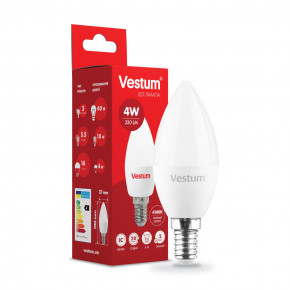  LED Vestum C37 4W 4100K 220V E14 3