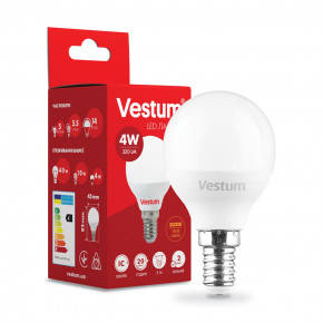  LED Vestum G45 4W 3000K 220V E14