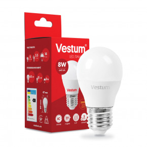  LED Vestum G45 8W 3000K 220V E27 3