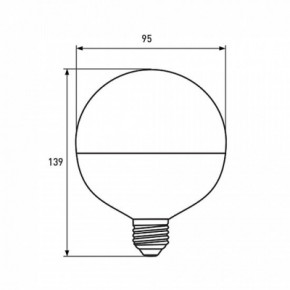  Eurolamp G95 12W E27 2700K (LED-G95-12273(Amber)) 4