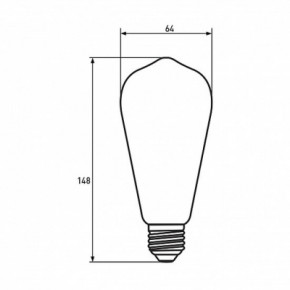  Eurolamp ST64 7W E27 2700K (MLP-LED-ST64-07273(Amber)) 4