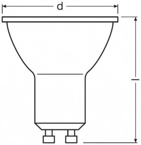   Osram LS PAR16 5W / 830 230V GU10 FS1 OSRAM (4058075403376) 3