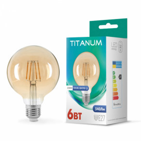 LED  TITANUM  Filament G95 6W E27 2200K  (TLFG9506272A)