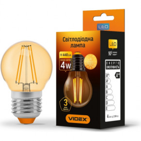 LED  VIDEX Filament G45FA 4W E27 2200K  (VL-G45FA-04272)