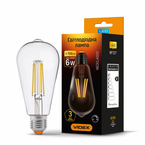 LED  VIDEX Filament ST64FD 6W E27 4100K  (VL-ST64FD-06274)