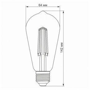 LED  VIDEX Filament ST64FD 6W E27 4100K  (VL-ST64FD-06274) 5