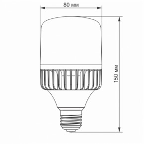 LED  VIDEX A80 30W E27 5000K (VL-A80-30275) 4