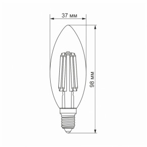   VIDEX Filament C37F 6W E14 3000K (VL-C37F-06143) 4