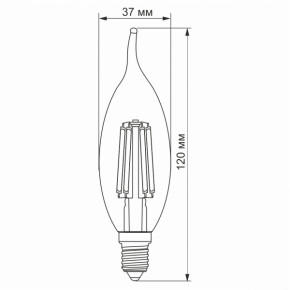   VIDEX Filament C37Ft 6W E14 4100K (VL-C37Ft-06144) 4