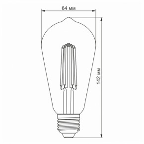   VIDEX Filament ST64FA 10W E27 2200K  (VL-ST64FA-10272) 4