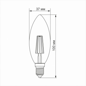 LED  VIDEX Filament C37FD 4W E14 4100K  (VL-C37FD-04144) 4