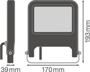  LEDVANCE FLOOD VALUE 30W 2700Lm 4000K BK (4058075268623) 6