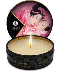   Shunga Massage Candle Rose Petals 30ml