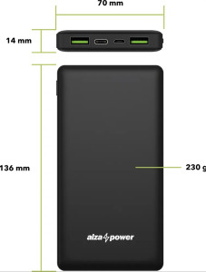    AlzaPower Ingot 10000 mAh Quick Charge   PD3.0  4