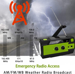   JALL Green    5000mAh ,  ,  AM / FM / NOAA, 3  ,  ,    6