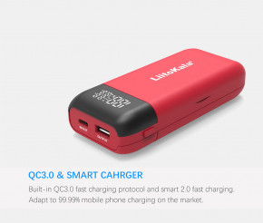  Power Bank Liitokala Lii-MP2 Red, 2x18650-21700, QC PD, LCD, Box 3