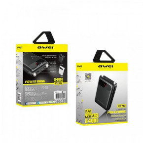 Power bank Awei P27k 8400 mAh |2USB, 2.1A| black 3