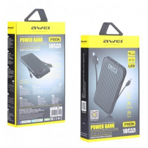 Power bank Awei P80K 10000 mAh   31 |1USB, 2.4A| black 3