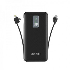 Power bank Awei P11k 10000 mAh |1USB/1Type-C, QC/PD|   31 black