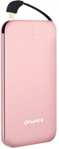   Awei P20K 8000mAh Power Bank Rose Gold