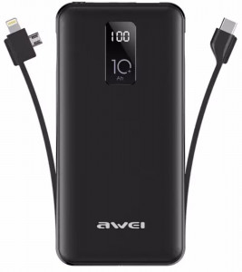   Awei P41K 10000mAh Universal Power Bank Black