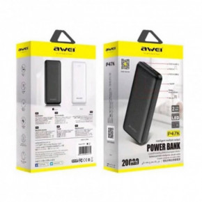   Power bank Awei P47K 20000mAh ׸ 5