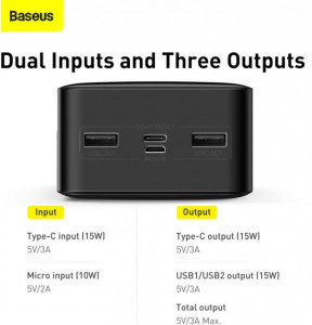    Baseus Bipow Digital Display 15W 30000mAh Black (PPDML-K01) 3