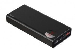 Power Bank Baseus Mulight Quick Charger Digital Display PD3.0+QC3.0 20000mAh Black 4