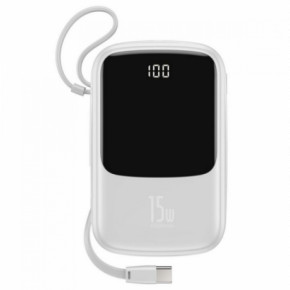 Power Bank Baseus Q pow Digital Display 3A 10000mAh (  Type-C) White