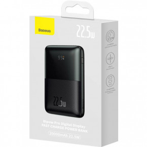  Baseus Bipow Pro 20000mAh 22.5W, 2USB-A QC3.0, In USB-C Li-pol, Display + Cable, black (PPBD030001#) 7