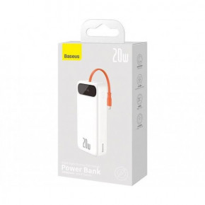   Baseus Block Digital Display 20000mAh 20W (Lightning cable) (PPLK000002) White 11