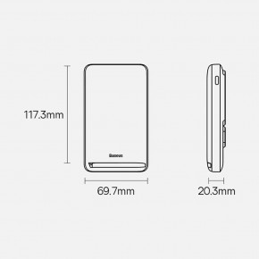   Baseus Magnetic Bracket Wireless 20W 10000mAh pink (PPCX000004) 10