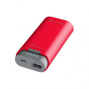  Power Bank Cellularline FreePower 5200mAh 1USB 2A Red (FREEP5200R)