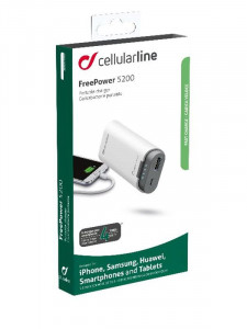  Power Bank Cellularline FreePower 5200mAh 1USB 2A White (FREEP5200W) 3