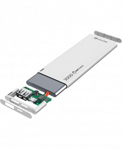  Cellularline FreePower Slim 3000mAh 1USB 2.1A White (FREEPSLIM3000W)