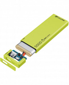  Cellularline FreePower Slim 5000mAh 1USB 2.1A Green (FREEPSLIM5000G)