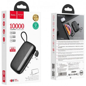 Power bank   Micro USB Hoco S29 10000 mAh |2USB/1Type-C/3A|  5