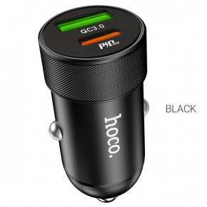    HOCO Z32B Speed up PD20W+QC3.0 car charger Black 3